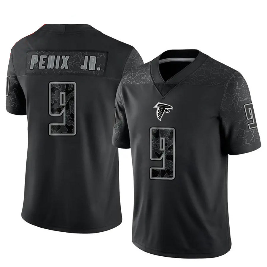 A.Falcons #9 Michael Penix Jr. Player Black RFLCTV Limited Hdoa Stitched Jerseys