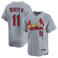 St. Louis Cardinals #11 Victor Scott II Player Gray Home Limited Hdoa Stitched Jerseys