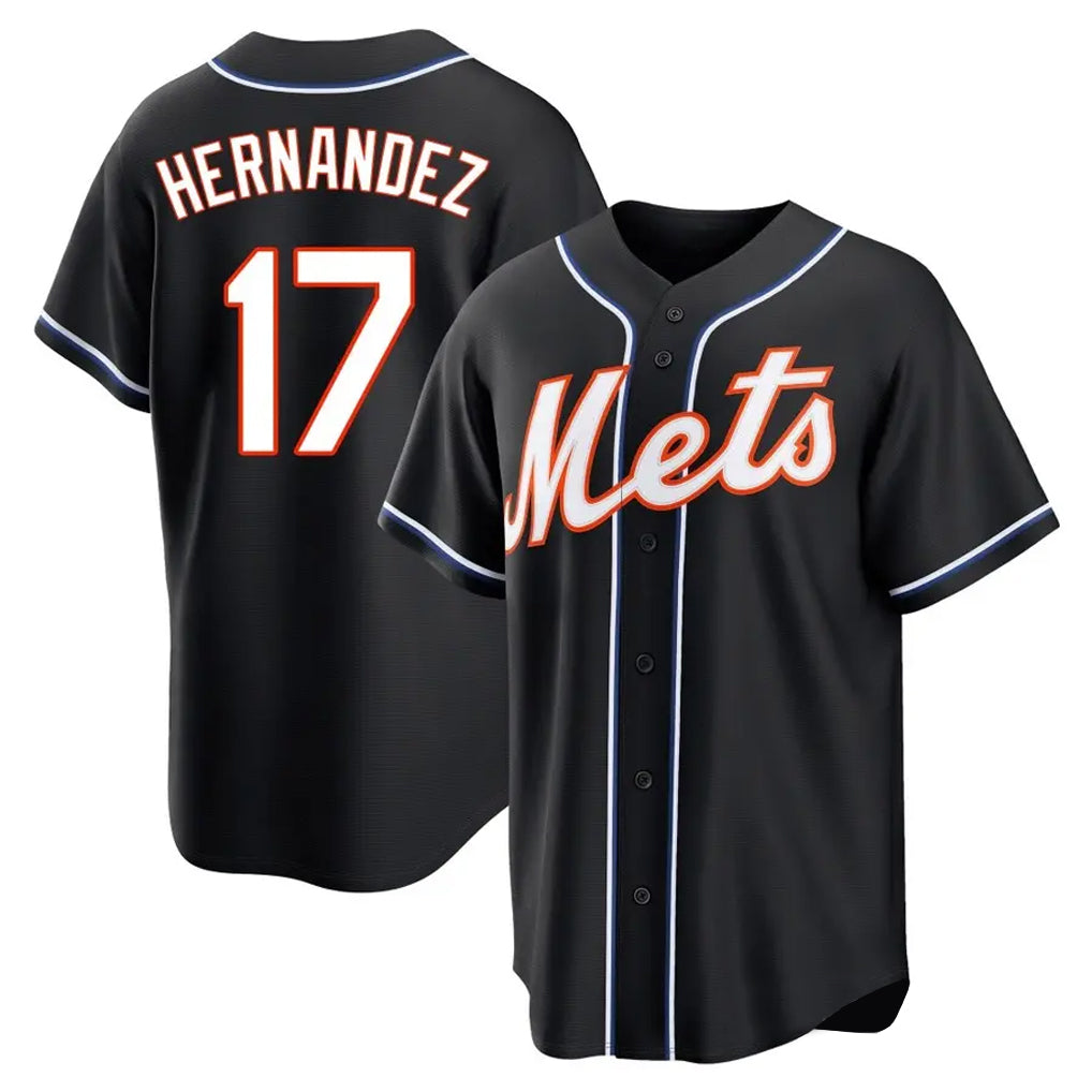 NY.Mets #17 Keith Hernandez Player Black Fashion Out Game Hdoa Stitched Jerseys