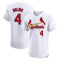 St. Louis Cardinals #4 Yadier Molina Player White Home Limited Elite Hdoa Stitched Jerseys