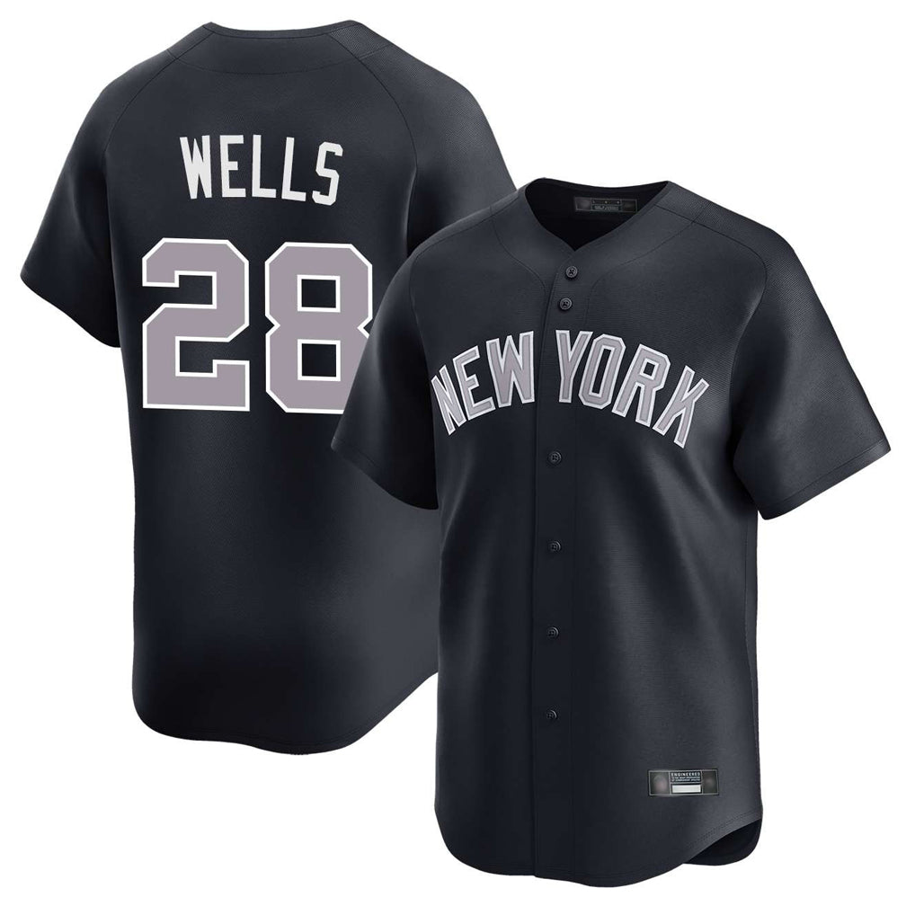 NY.Yankees #28 Austin Wells Player Navy Limited Home Hdoa Stitched Jerseys