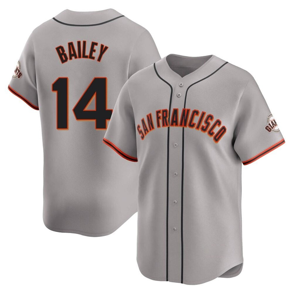SF.Giants #14 Patrick Bailey Player Gray Home Limited Hdoa Stitched Jerseys