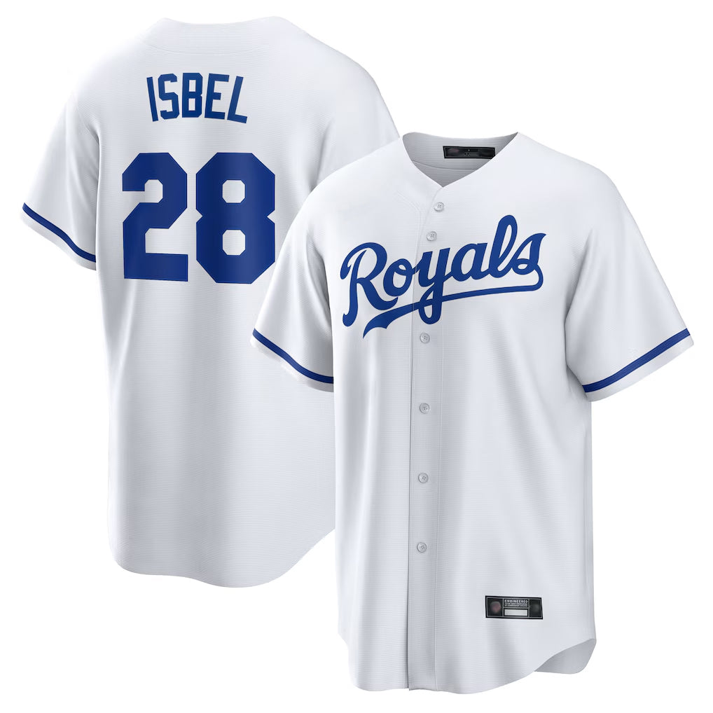 KC.Royals #28 Kyle Isbel Player White Home Game Hdoa Stitched Jerseys