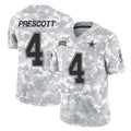 D.Cowboys #4 Dak Prescott Player Arctic Camo Salute to Service Limited Home Game Hdoa Stitched Jerseys