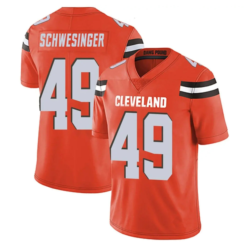C.Browns #49 Carson Schwesinger Player Orange Alternate Vapor Untouchable Limited Home Game Hdoa Stitched Jerseys