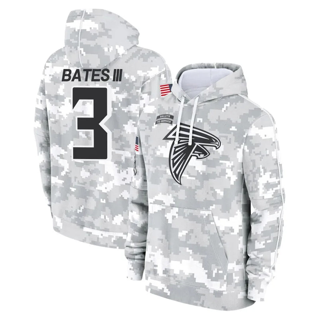 A.Falcons #3 Jessie Bates III Player Camo Arctic Salute to Service Hoodies Limited Hdoa Stitched Jerseys