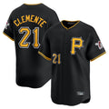 P.Pirates #21 Roberto Clemente Player Black Alternate Limited Game Hdoa Stitched Jerseys