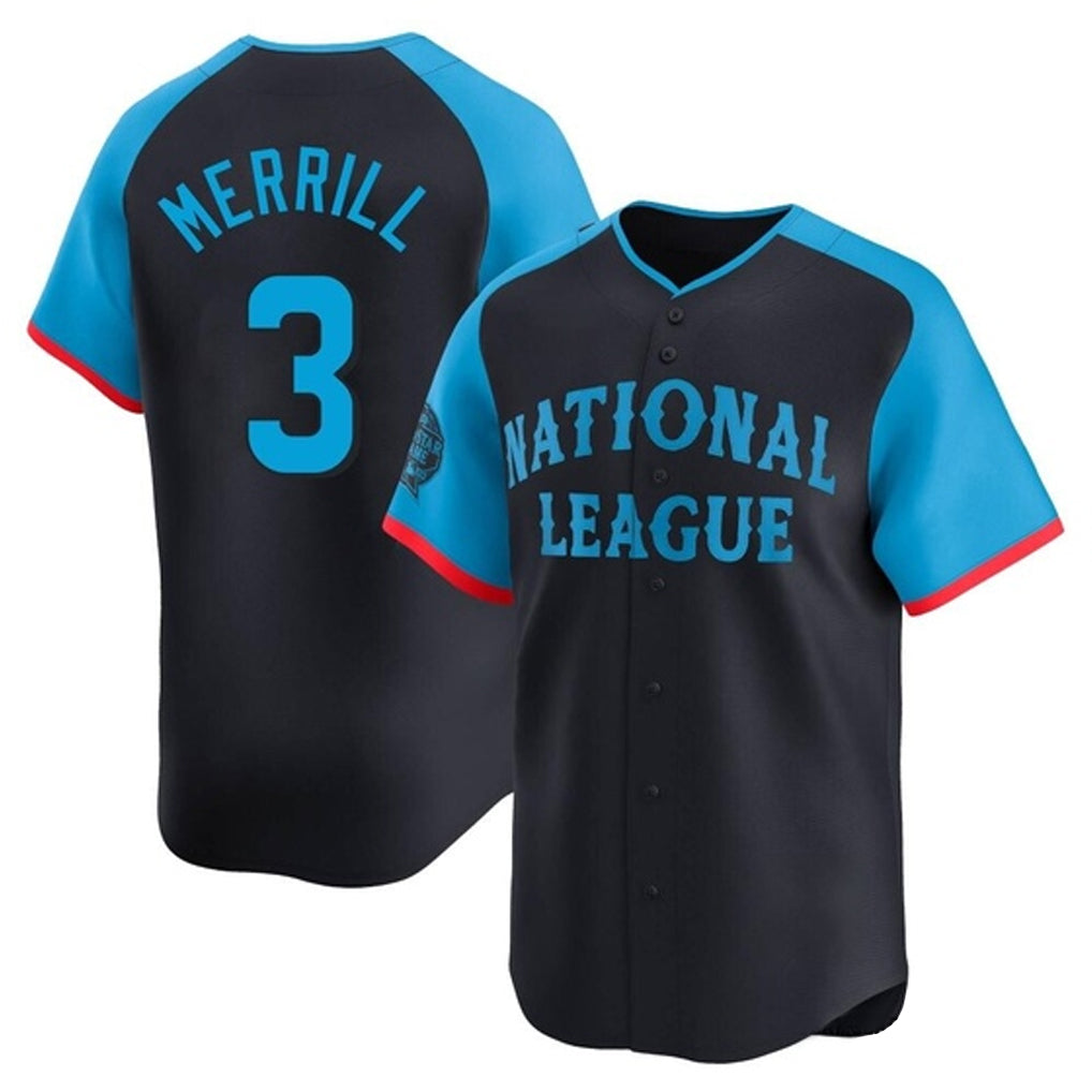S.Diego Padres #3 Jackson Merrill Player National League Navy All-Star Game Limited Hdoa Stitched Jerseys