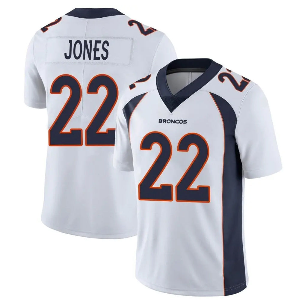D.Broncos #22 Brandon Jones Player White Vapor Untouchable Limited Home Game Hdoa Stitched Jerseys