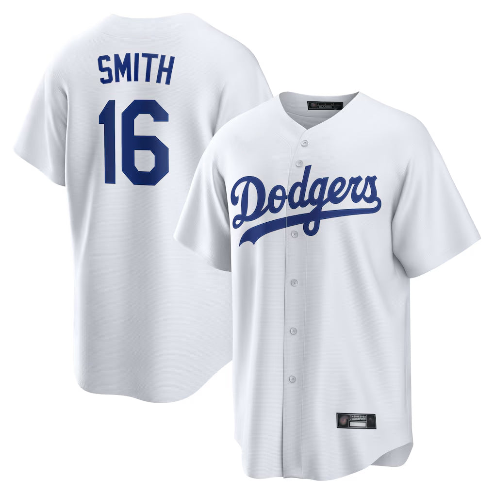 LA.Dodgers #16 Will Smith Player White Game Home Hdoa Stitched Jerseys