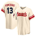 LA.Angels #13 Drew Pomeranz Player Cream City Connect Home Hdoa Stitched Jerseys