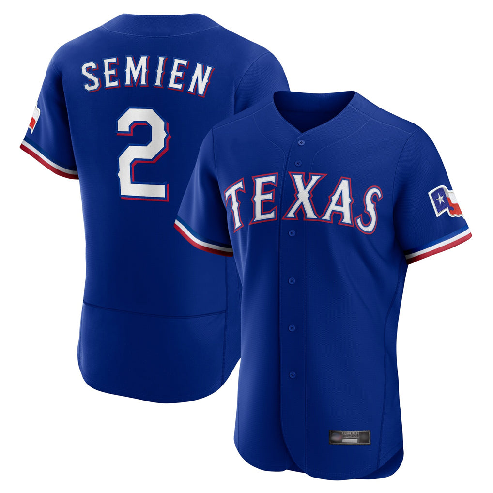 T.Rangers #2 Marcus Semien Player Royal Elite Home Limited Hdoa Stitched Jerseys