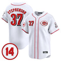 C.Reds #37 Tyler Stephenson Player White Vapor Premier Limited Home Hdoa Stitched Jerseys