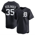 D.Tigers #35 Justin Verlander Player Navy Home Limited Game Hdoa Stitched Jerseys