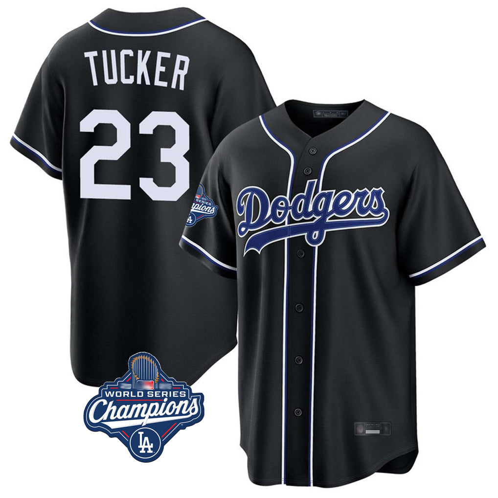 LA.Dodgers #23 Kyle Tucker Player Black World Series Meet Carbon Limited Home Hdoa Stitched Jerseys