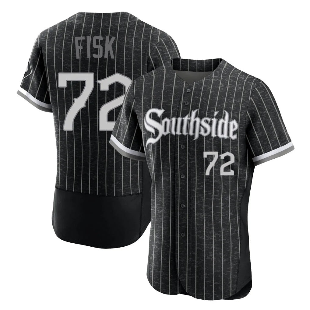 C.White Sox #72 Carlton Fisk Player Black City Connect Limited Elite Home Hdoa Stitched Jerseys