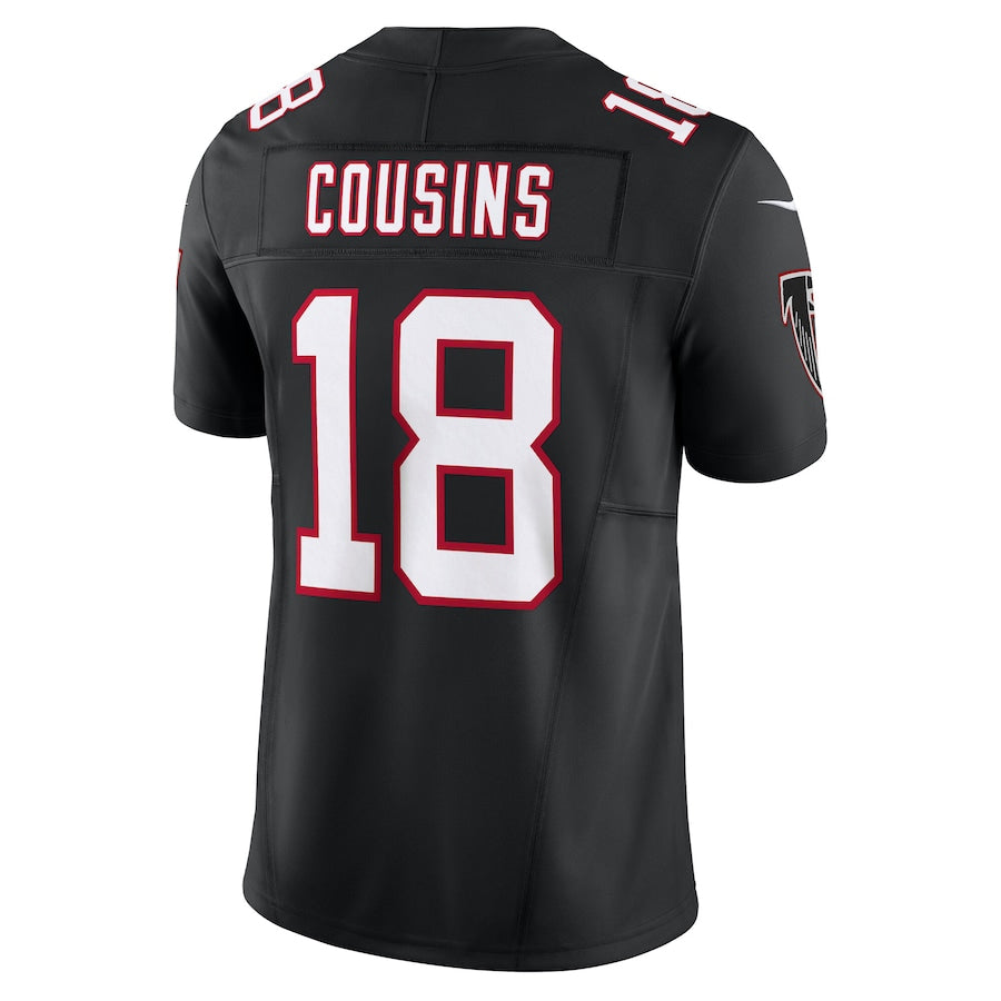 A.Falcons #18 Kirk Cousins Player Black Vapor F.U.S.E. Limited Home Game Hdoa Stitched Jerseys