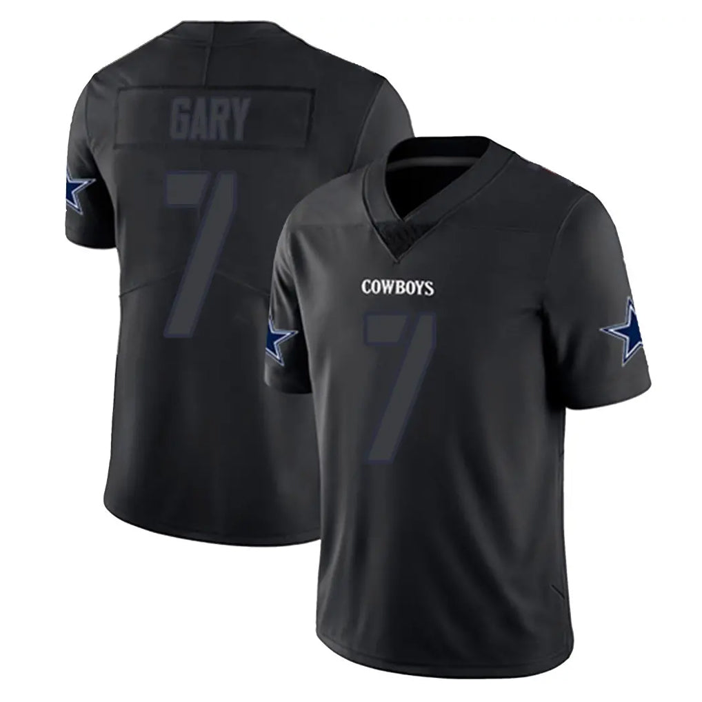 D.Cowboys #7 Rashan Gary Player Black Impact Limited Home Game Hdoa Stitched Jerseys