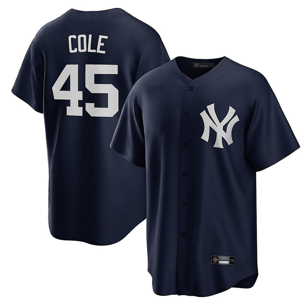 NY.Yankees #45 Gerrit Cole Player Navy Game Home Hdoa Stitched Jerseys