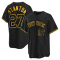 NY.Yankees #27 Giancarlo Stanton Player Black Snake Skin City Game Home Hdoa Stitched Jerseys