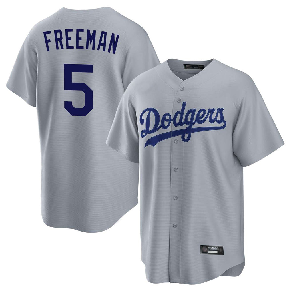 LA.Dodgers #5 Freddie Freeman Player Gray Game Hdoa Stitched Jerseys