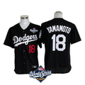 LA.Dodgers #18 Yoshinobu Yamamoto Player Black World Series Limited Home Hdoa Stitched Jerseys