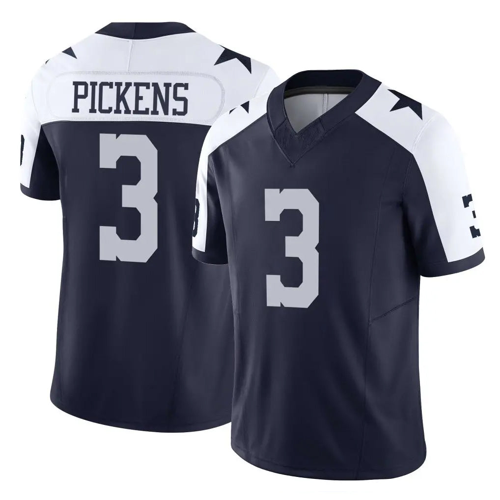 D.Cowboys #3 George Pickens Player Navy-White Limited Alternate Vapor F.U.S.E. Home Game Hdoa Stitched Jerseys