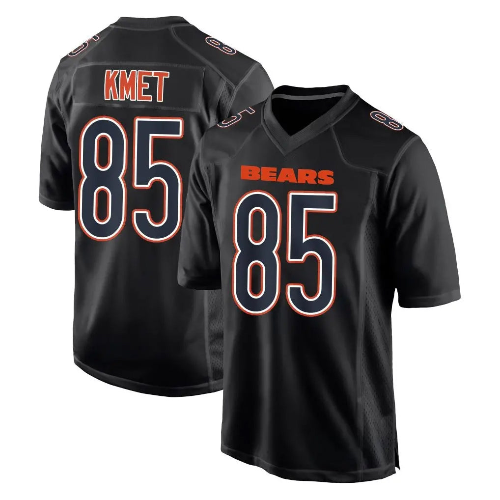 C.Bears #85 Cole Kmet Player Carbon Black Fashion Game Hdoa Stitched Jerseys