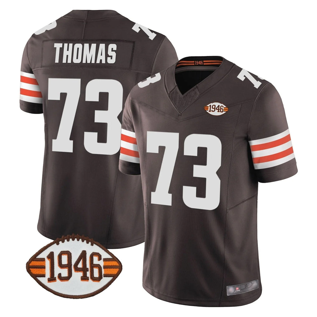 C.Browns #73 Joe Thomas Player Brown Vapor F.U.S.E. Limited Home Game Hdoa Stitched Jerseys