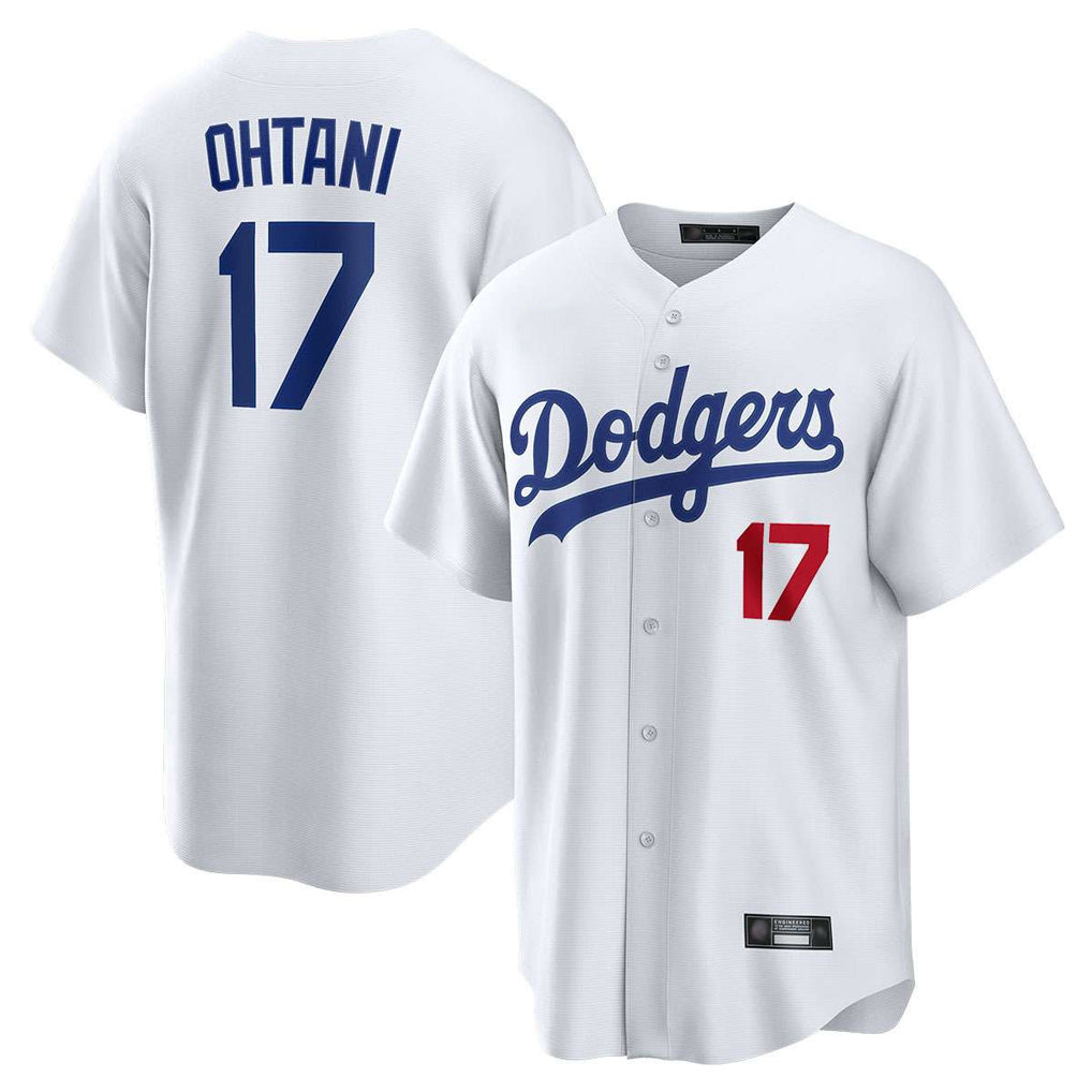 LA.Dodgers #17 Shohei Ohtani Player White Home Game Hdoa Stitched Jerseys