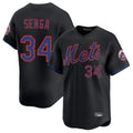 NY.Mets #34 Kodai Senga Player Black Alternate Home Limited Hdoa Stitched Jerseys