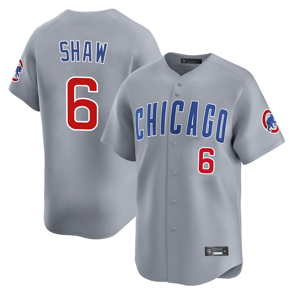 C.Cubs #6 Matt Shaw Player Gray Road Limited Home Hdoa Stitched Jerseys