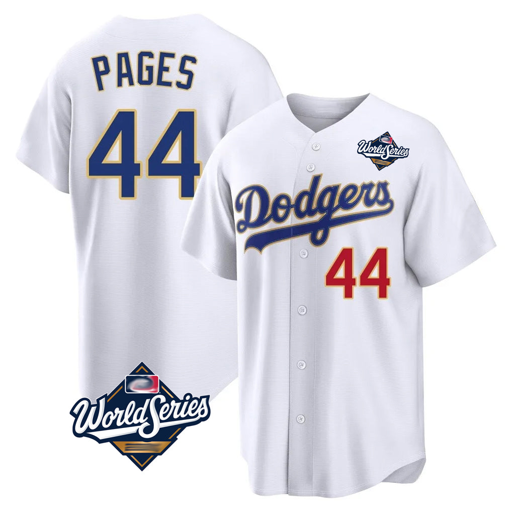 LA.Dodgers #44 Andy Pages Player Gold White World Series 2026 Collection Stadium Limited Hdoa Stitched Jerseys