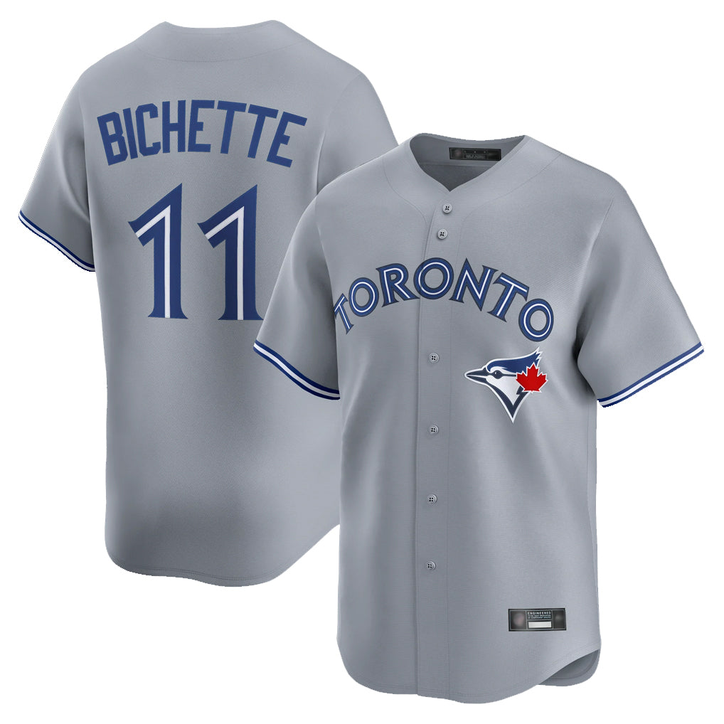 T.Blue Jays #11 Bo Bichette Player Gray Home Limited Hdoa Stitched Jerseys