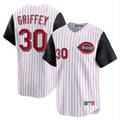 C.Reds #30 Ken Griffey Player White Black Stripe Field of Dreams Game Home Hdoa Stitched Jerseys