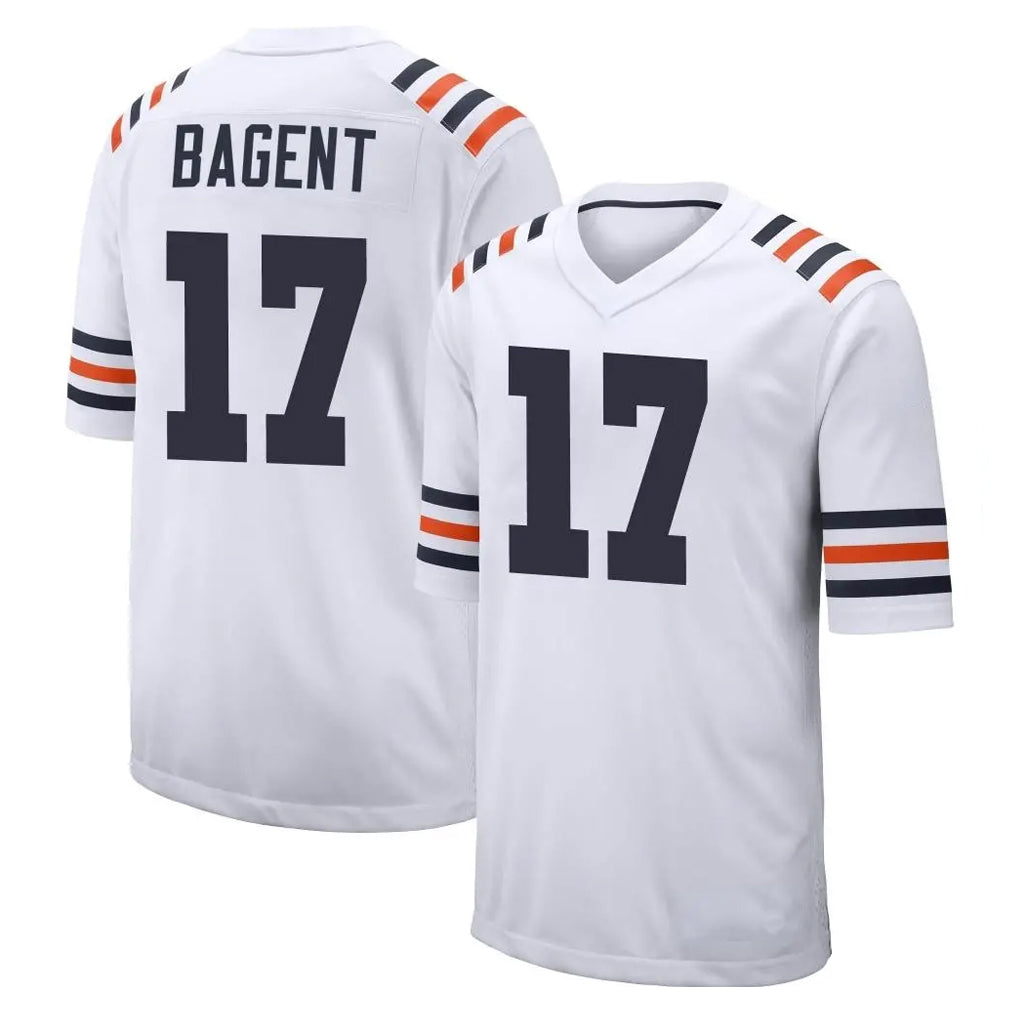 C.Bears #17 Tyson Bagent Player White Classic Home Game Hdoa Stitched Jerseys