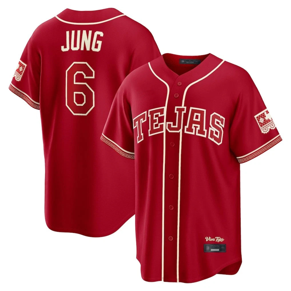 T.Rangers #6 Josh Jung Player Red 2026 City Connect Limited Hdoa Stitched Jerseys