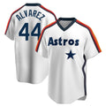 H.Astros #44 Yordan Alvarez Player White Cooperstown Collection T-shirt Hdoa Stitched Jerseys