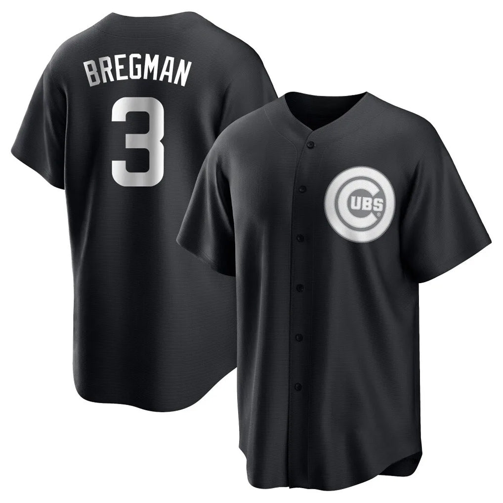 C.Cubs #3 Alex Bregman Player Black Game Hdoa Stitched Jerseys