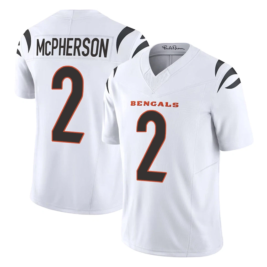 C.Bengals #2 Evan McPherson Player White Vapor F.U.S.E. Limited Home Game Hdoa Stitched Jerseys