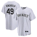 C.Rockies #49 Antonio Senzatela Player White Game Home Hdoa Stitched Jerseys