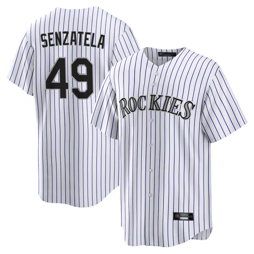 C.Rockies #49 Antonio Senzatela Player White Game Home Hdoa Stitched Jerseys
