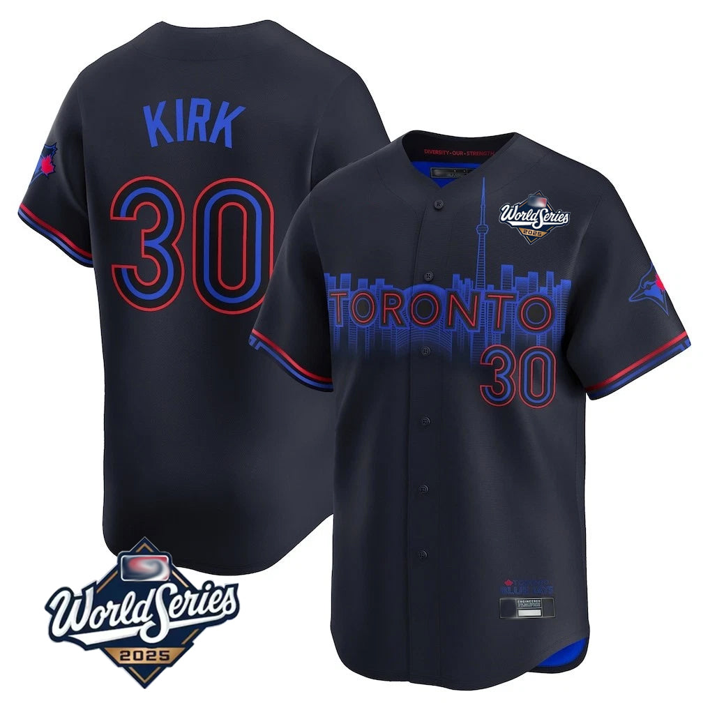 T.Blue Jays #30 Alejandro Kirk Player Black 2025 World Series City Connect Hdoa Stitched Jerseys