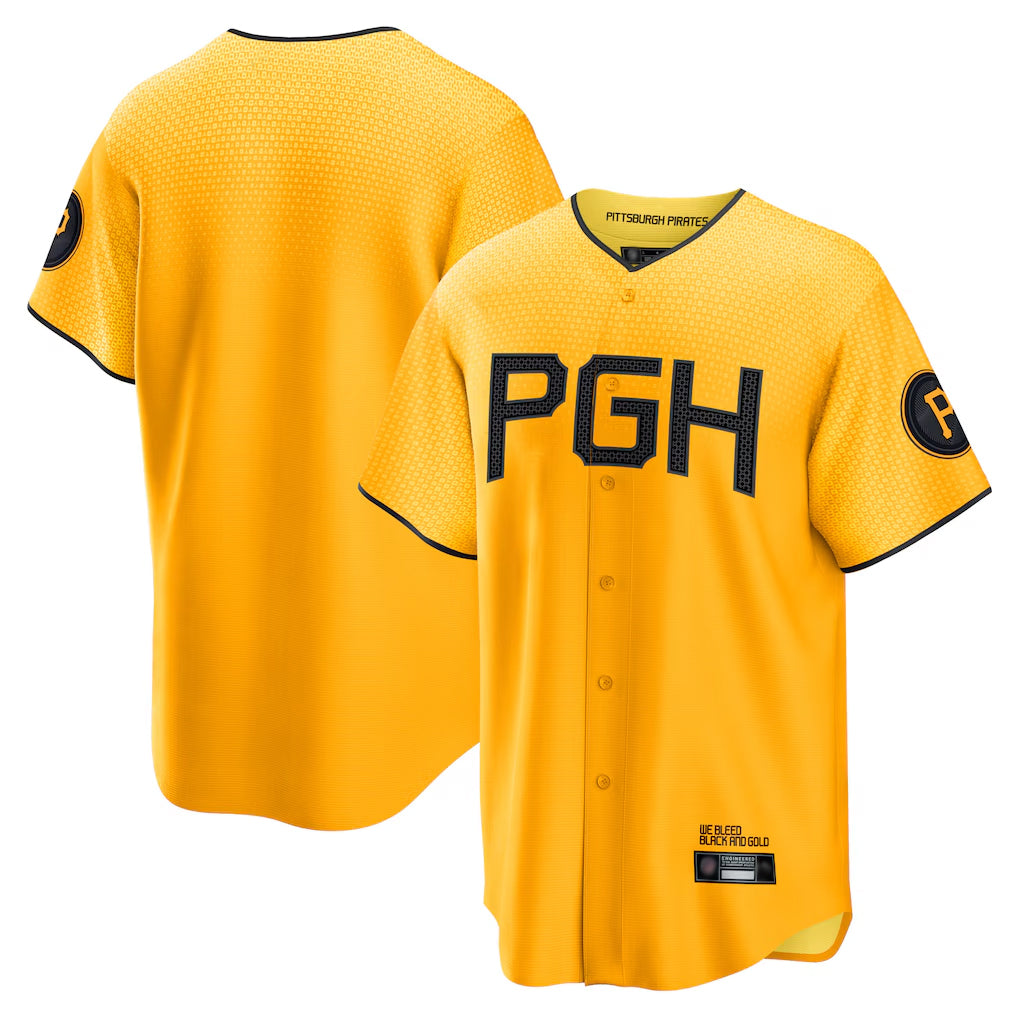 P.Pirates ## Pirates Blank Player Gold City Connect Home Game Hdoa Stitched Jerseys