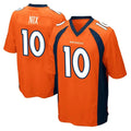 D.Broncos #10 Bo Nix Player Orange Color Home Game Hdoa Stitched Jerseys