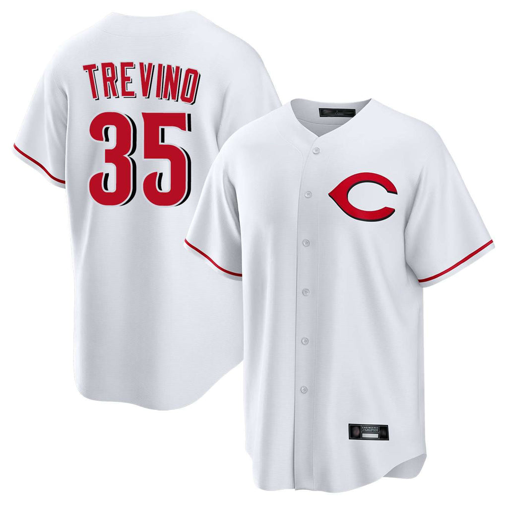 C.Reds #35 Jose Trevino Player White Home Game Hdoa Stitched Jerseys