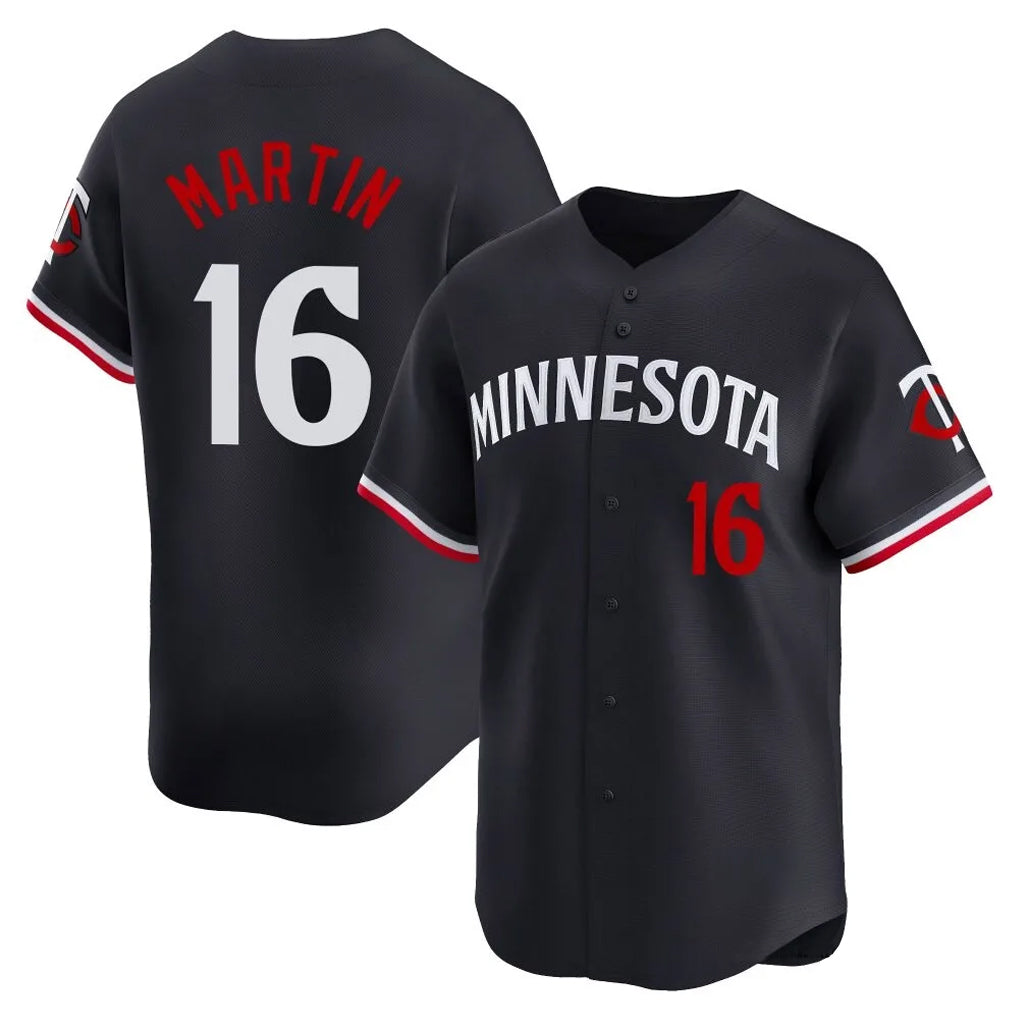 M.Twins #16 Austin Martin Player Navy Home Limited Hdoa Stitched Jerseys