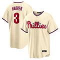 P.Phillies #3 Bryce Harper Player Cream Home Game Hdoa Stitched Jerseys