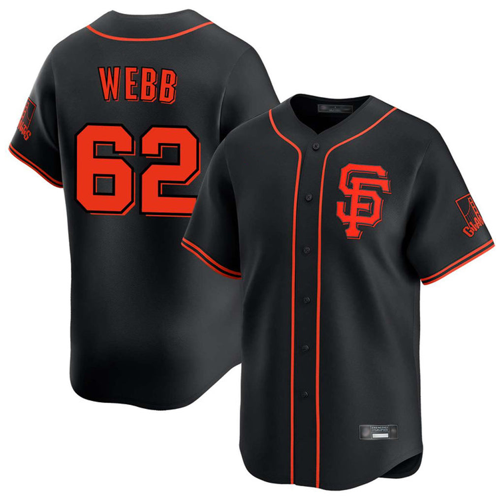 SF.Giants #62 Logan Webb Player Black Home Limited Hdoa Stitched Jerseys