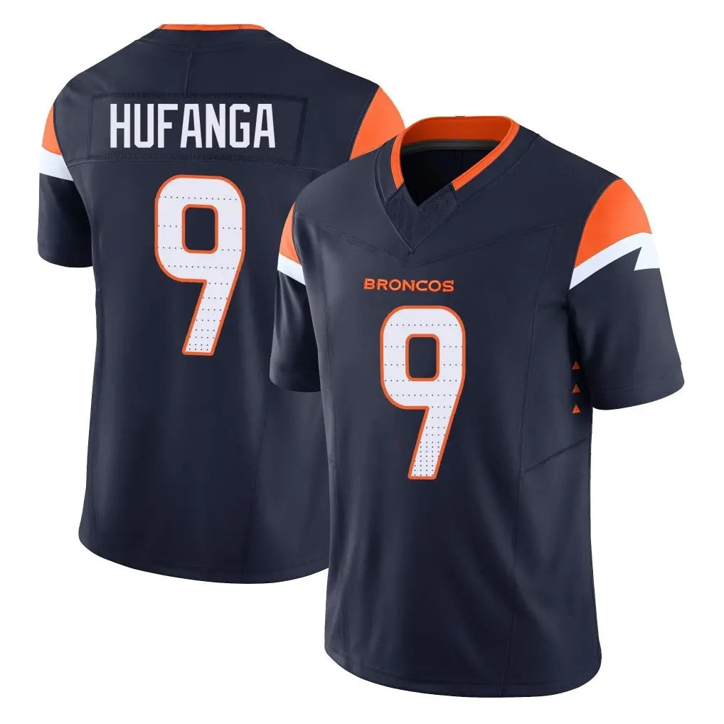 D.Broncos #9 Talanoa Hufanga Player Navy Limited Vapor F.U.S.E. Home Game Hdoa Stitched Jerseys